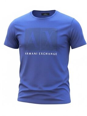 Armani Exchange Blue A|X Logo Short Sleeve Tee